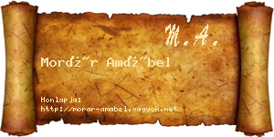 Morár Amábel névjegykártya